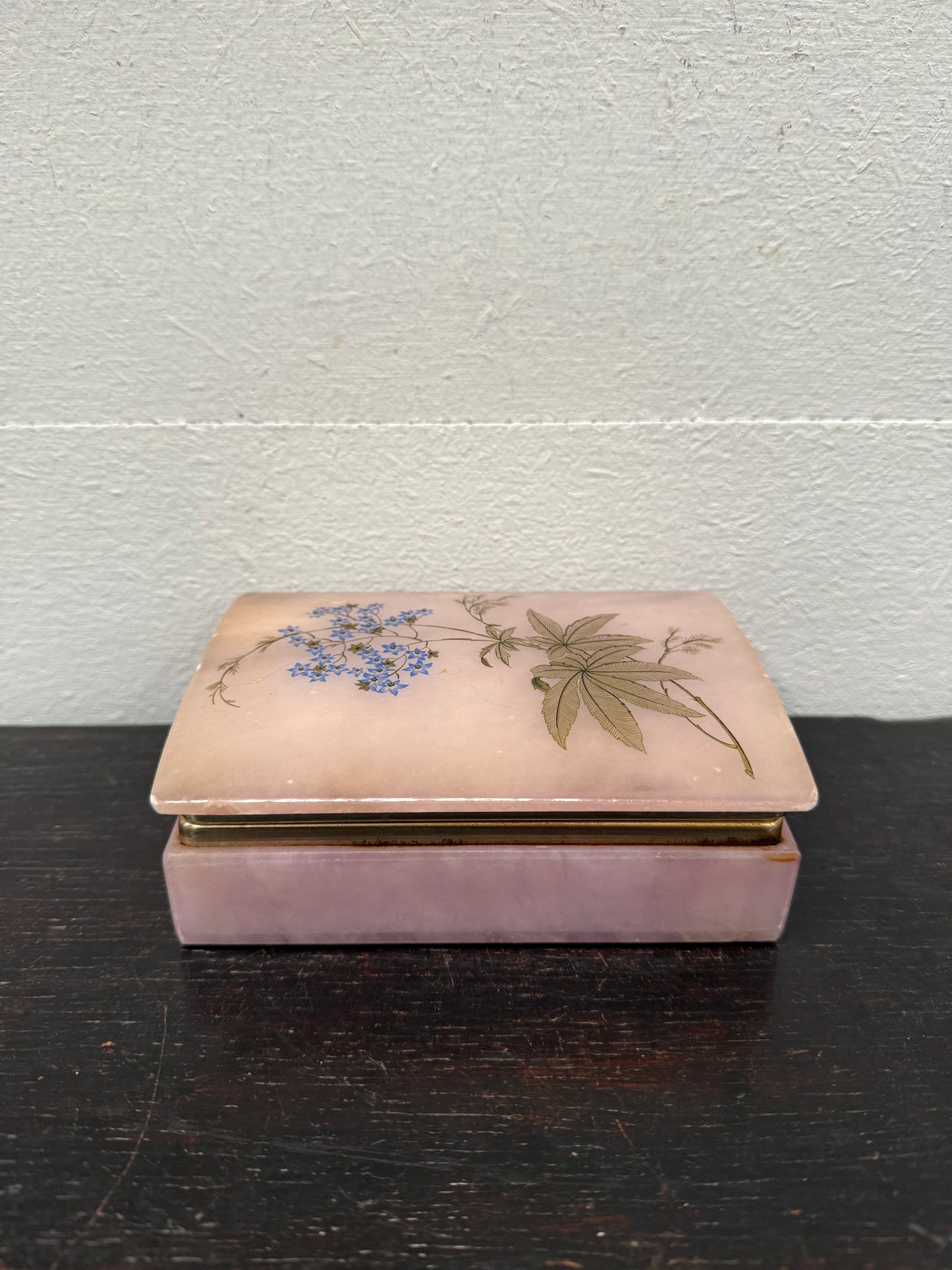 Vintage Alabaster Trinket Box