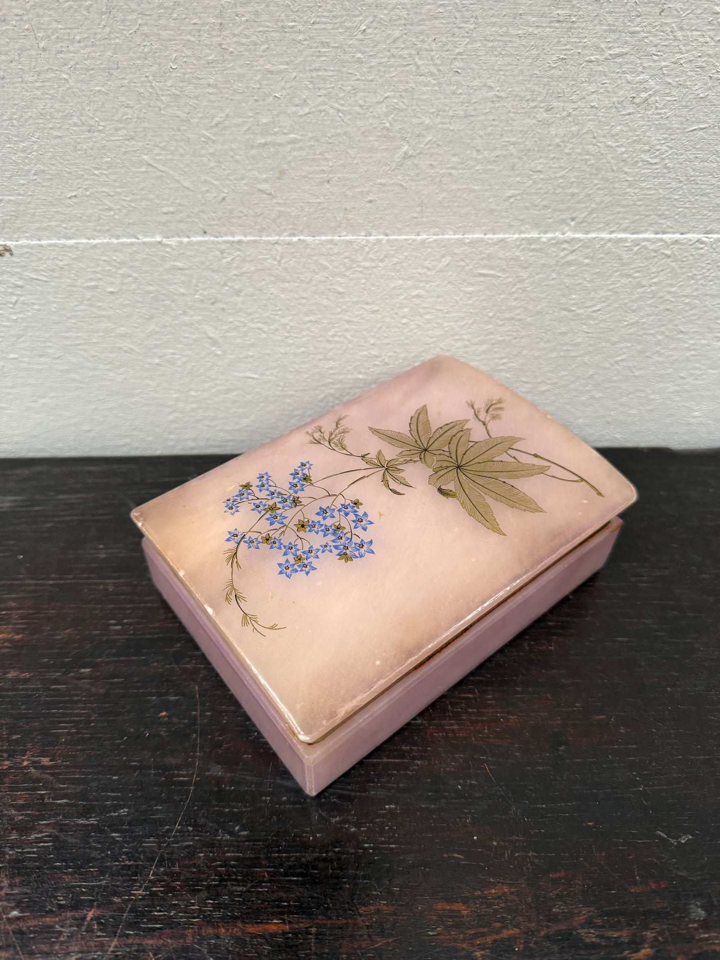 Vintage Alabaster Trinket Box