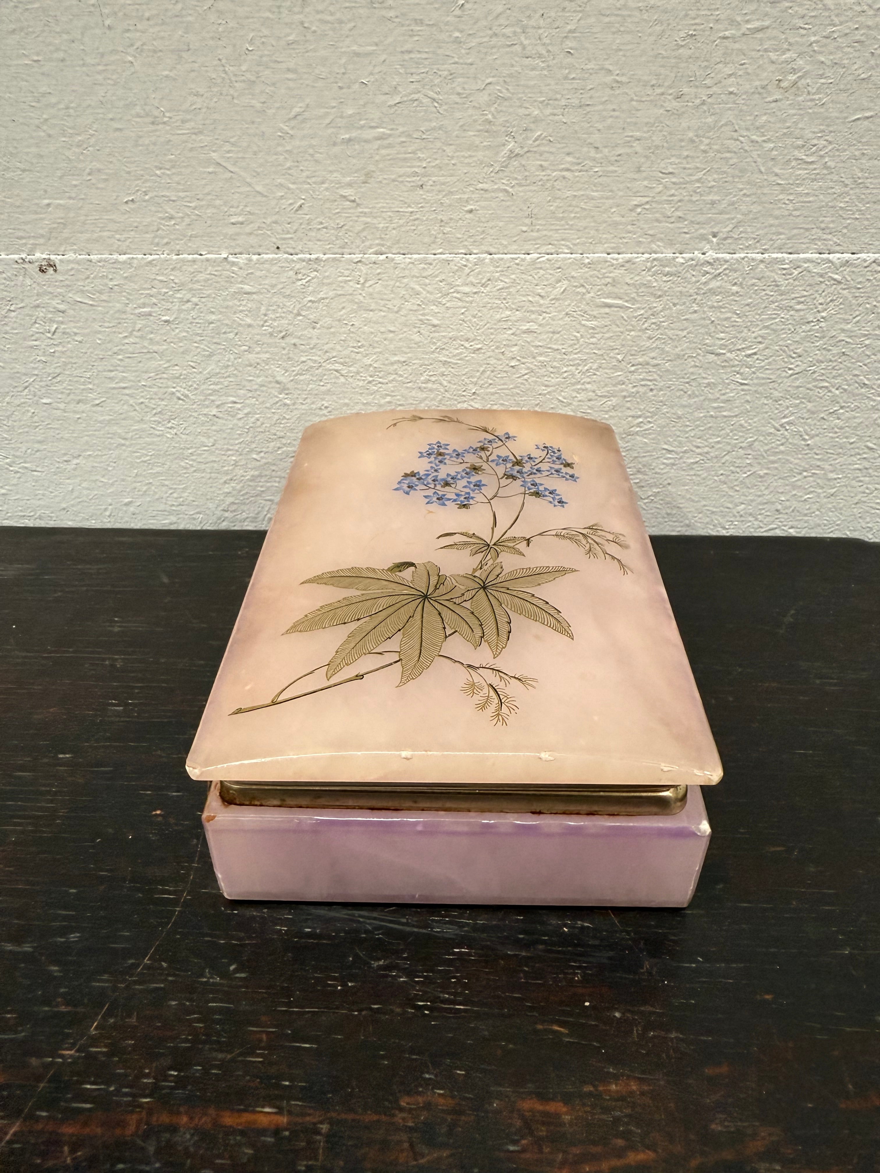 Vintage Alabaster Trinket Box | Antique & Vintage | Moonee Ponds Antiques | Australia Wide Delivery