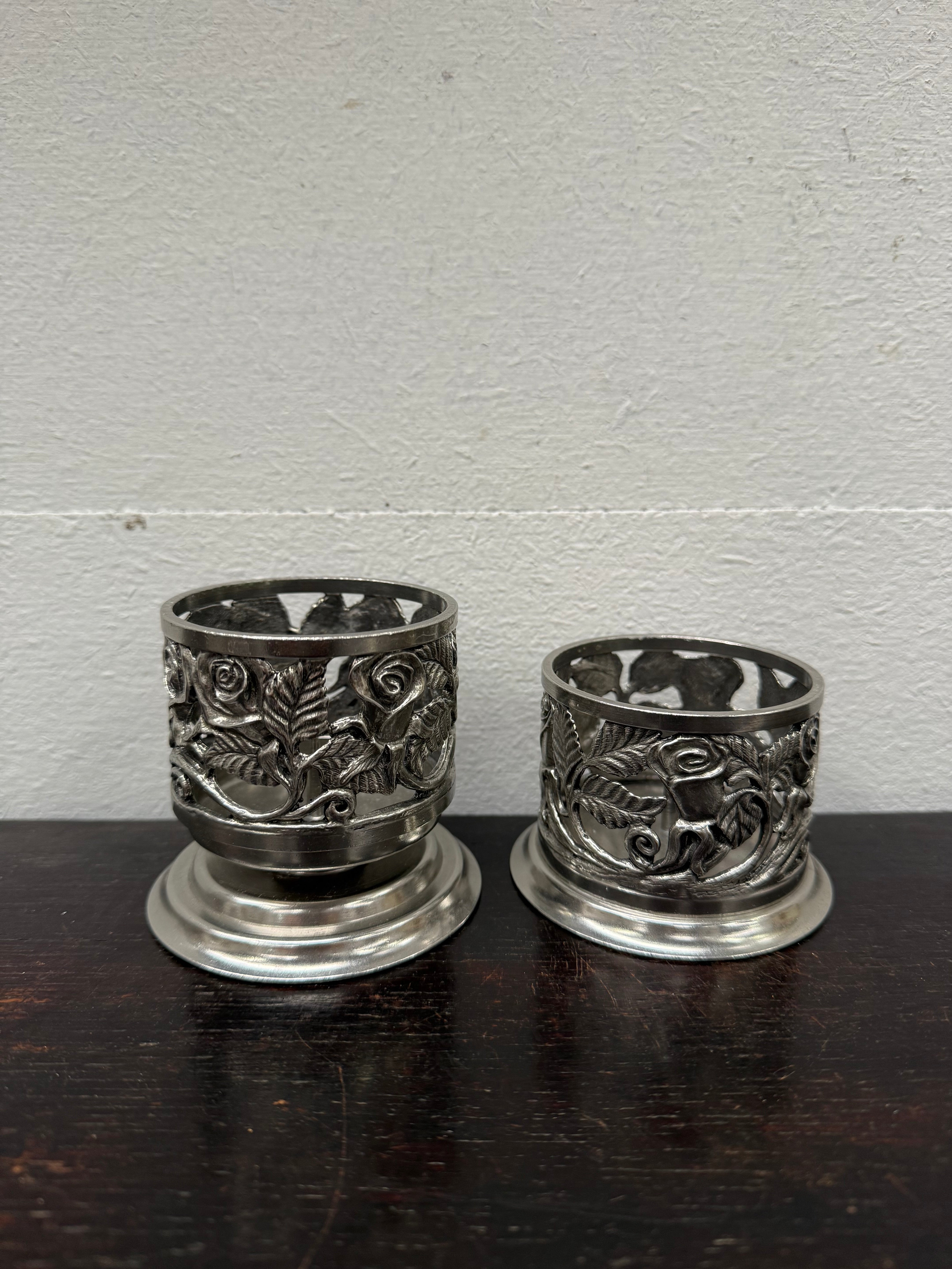 Pair Siam Vintage Thai Candle Holders
