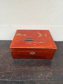 Vintage Japanese Lacquer Lockable Box | Antique & Vintage | Moonee Ponds Antiques | Australia Wide Delivery