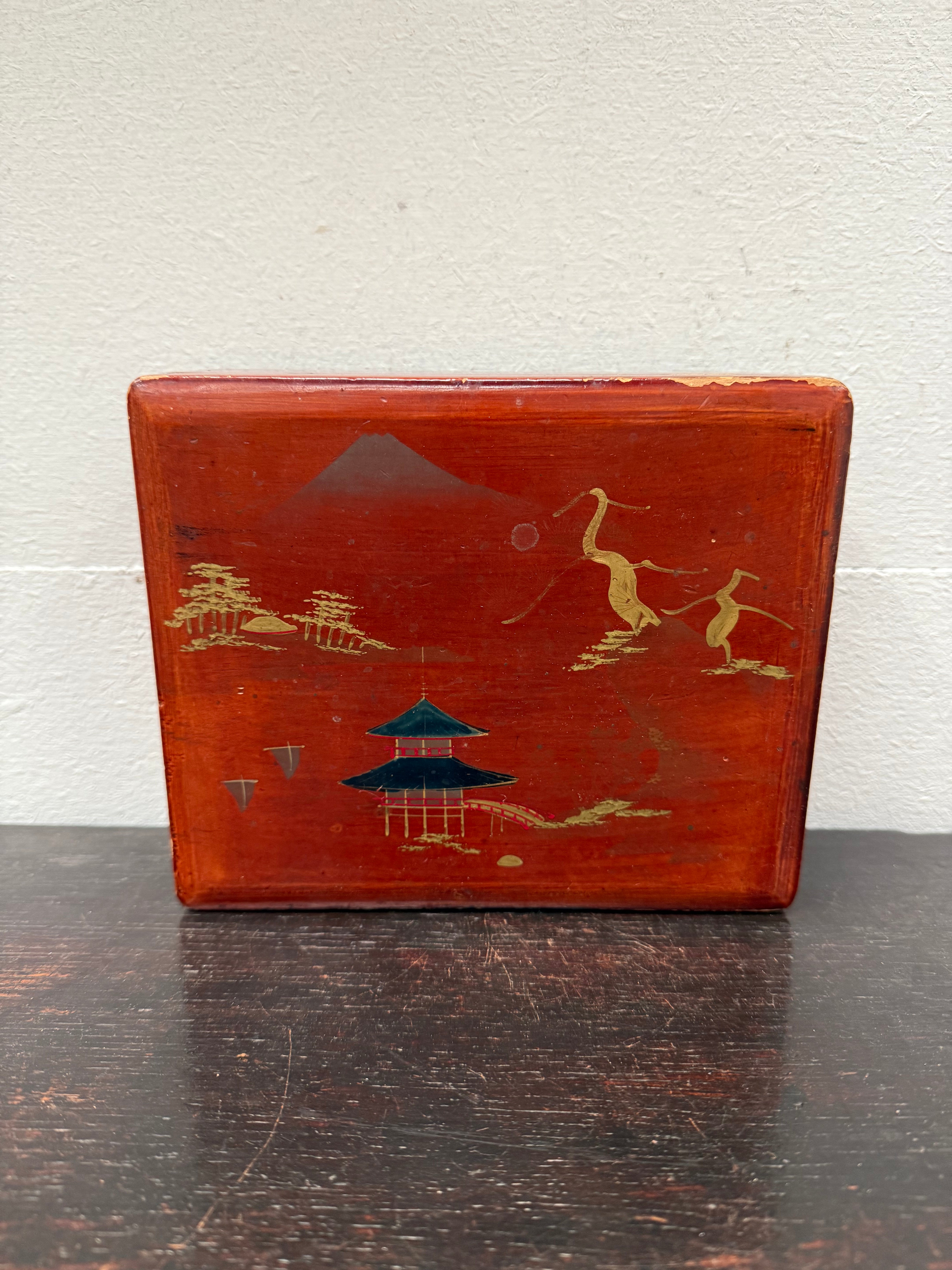 Vintage Japanese Lacquer Lockable Box | Antique & Vintage | Moonee Ponds Antiques | Australia Wide Delivery