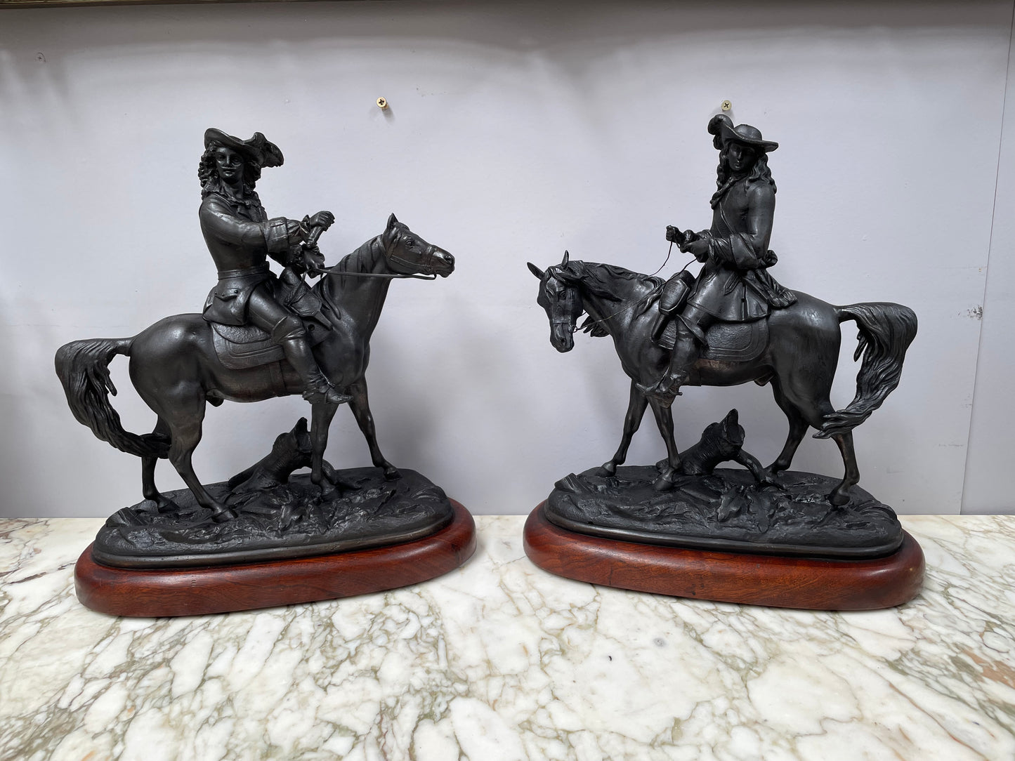 A  Pair of Victorian Spelter Statues