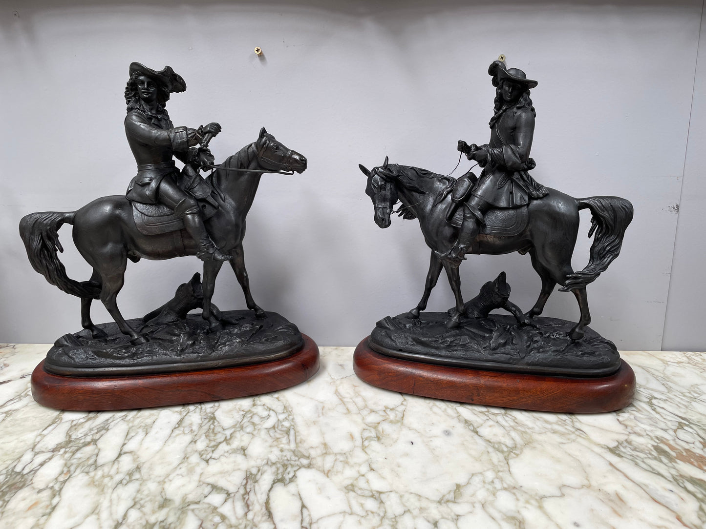 A  Pair of Victorian Spelter Statues