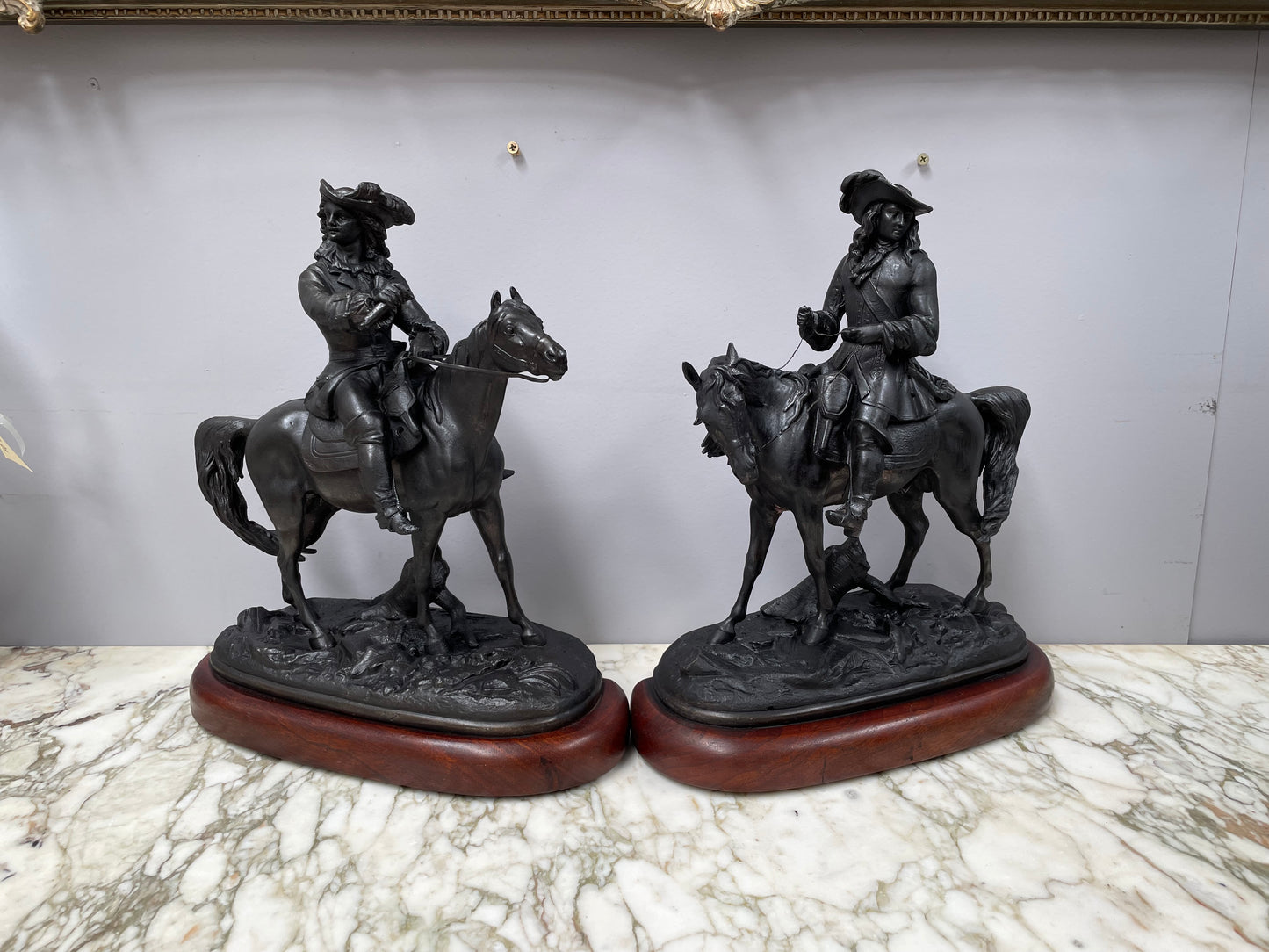 A  Pair of Victorian Spelter Statues