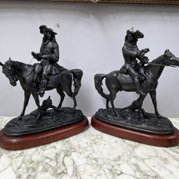 A  Pair of Victorian Spelter Statues