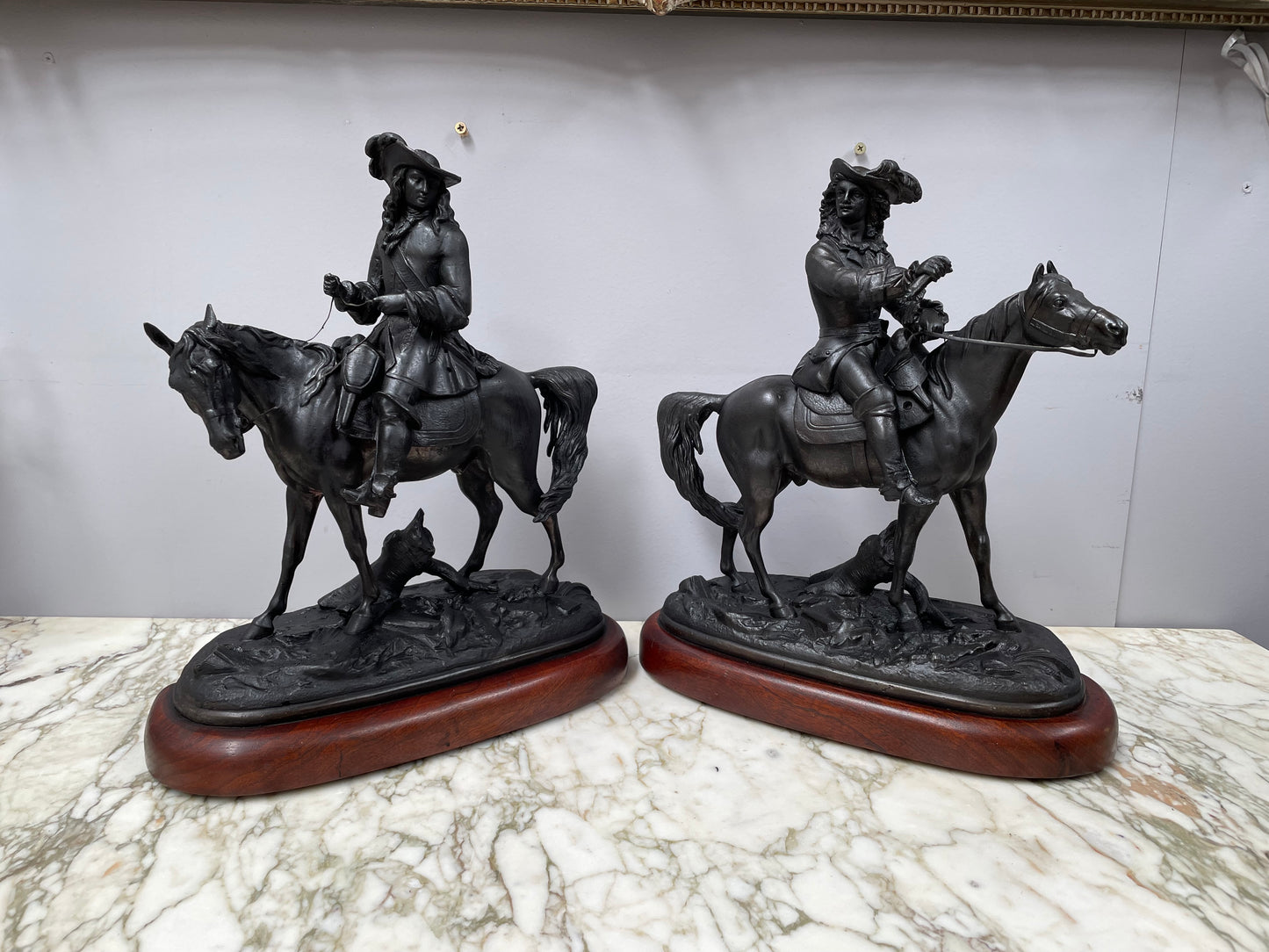 A  Pair of Victorian Spelter Statues