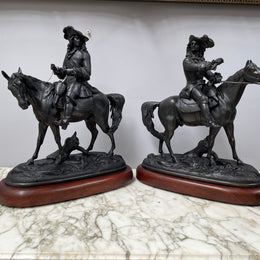 A  Pair of Victorian Spelter Statues