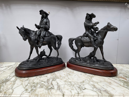 A  Pair of Victorian Spelter Statues