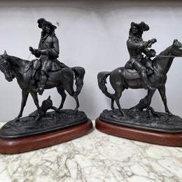 A  Pair of Victorian Spelter Statues