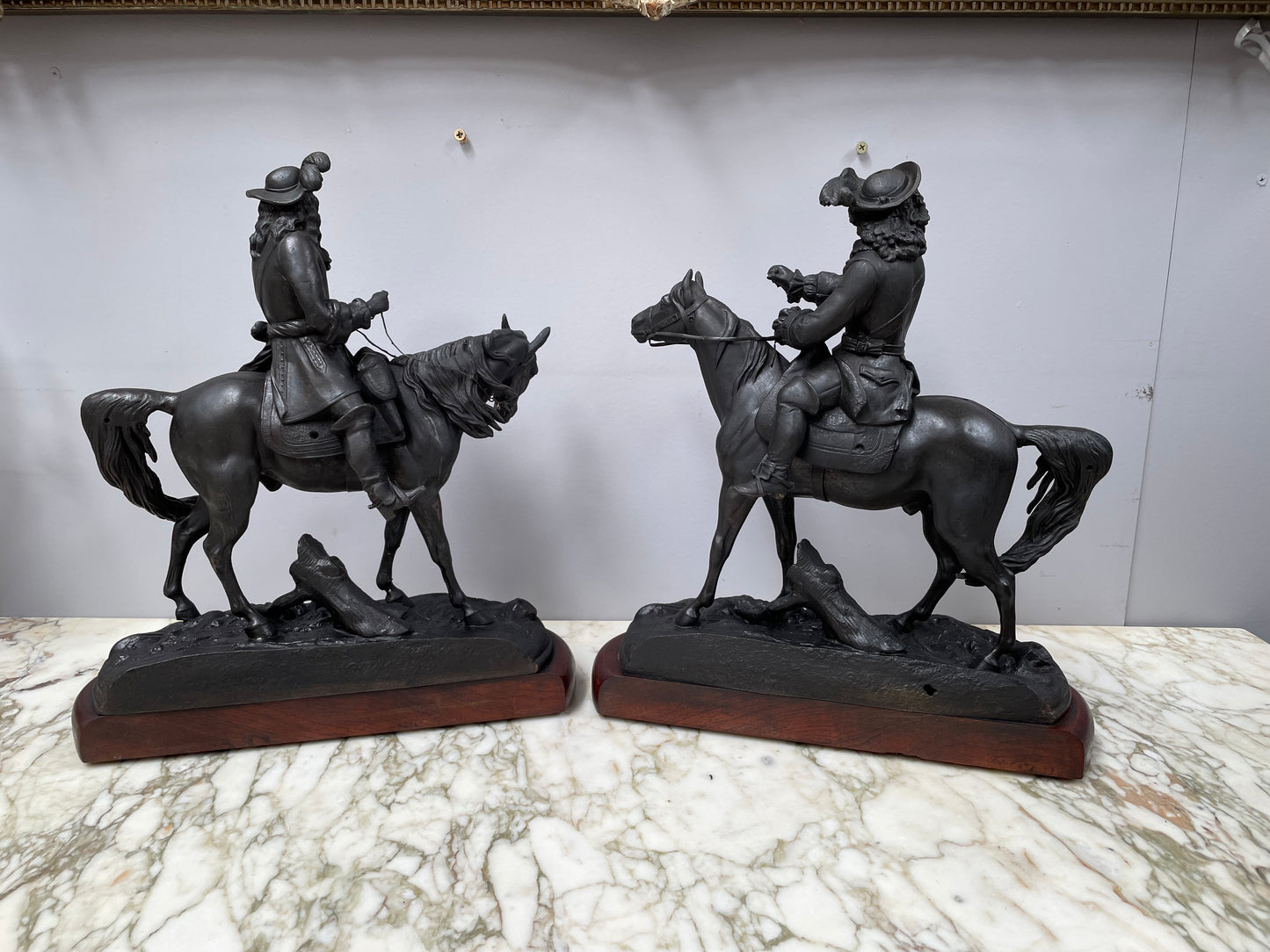 A  Pair of Victorian Spelter Statues