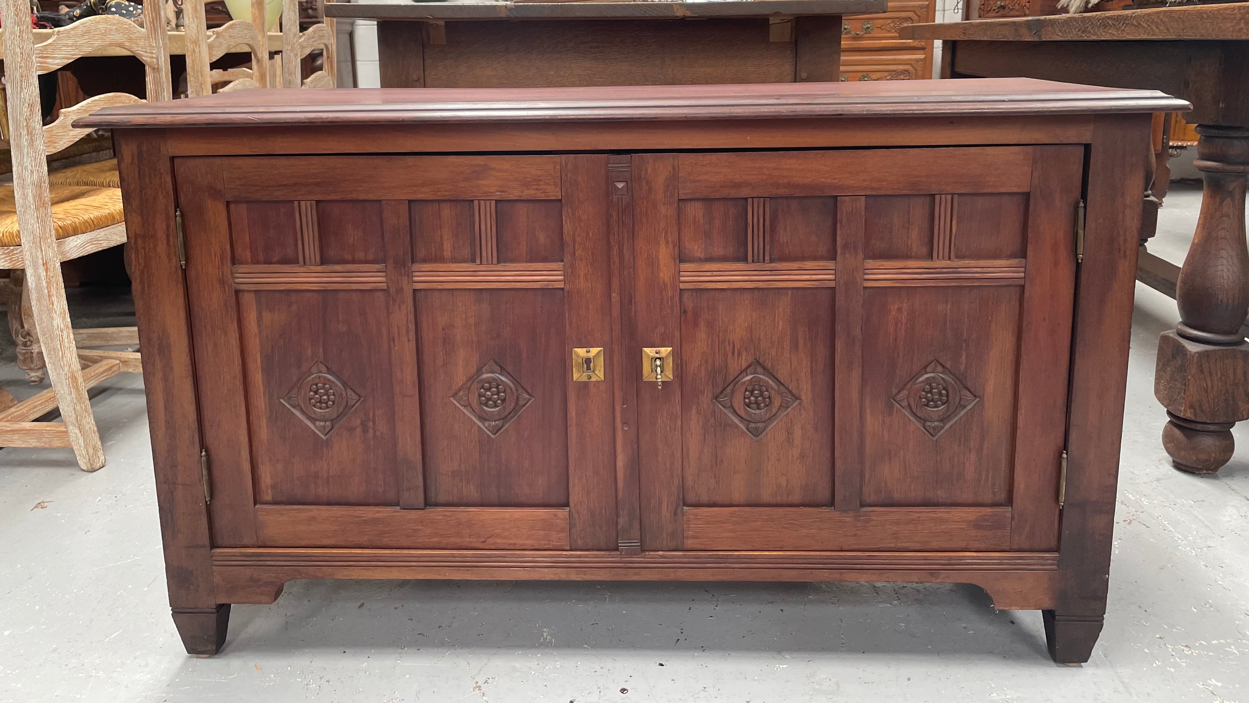 Arts & Crafts French Walnut Cabinet | Antique & Vintage | Moonee Ponds Antiques | Australia Wide Delivery