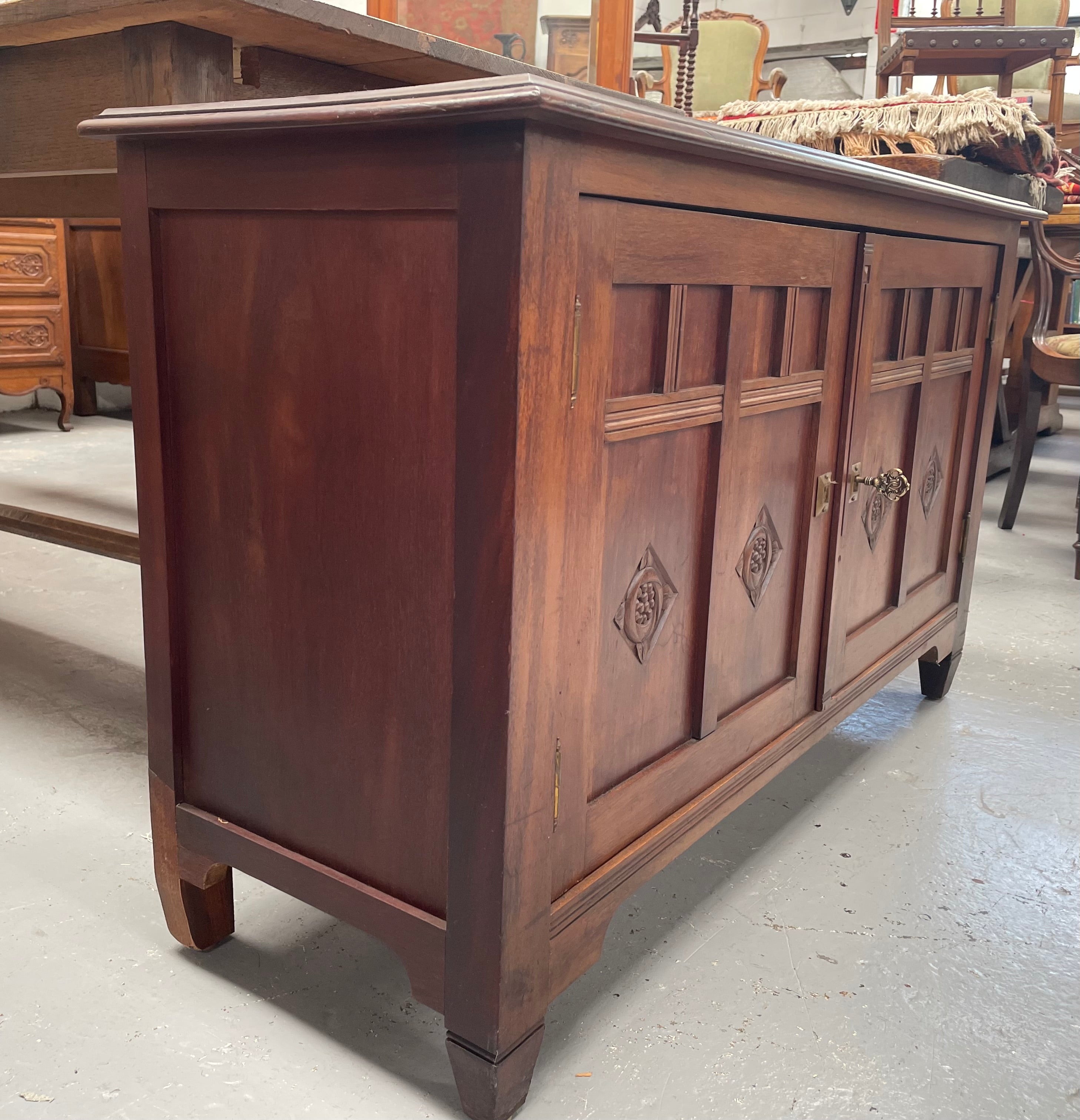 Arts & Crafts French Walnut Cabinet | Antique & Vintage | Moonee Ponds Antiques | Australia Wide Delivery