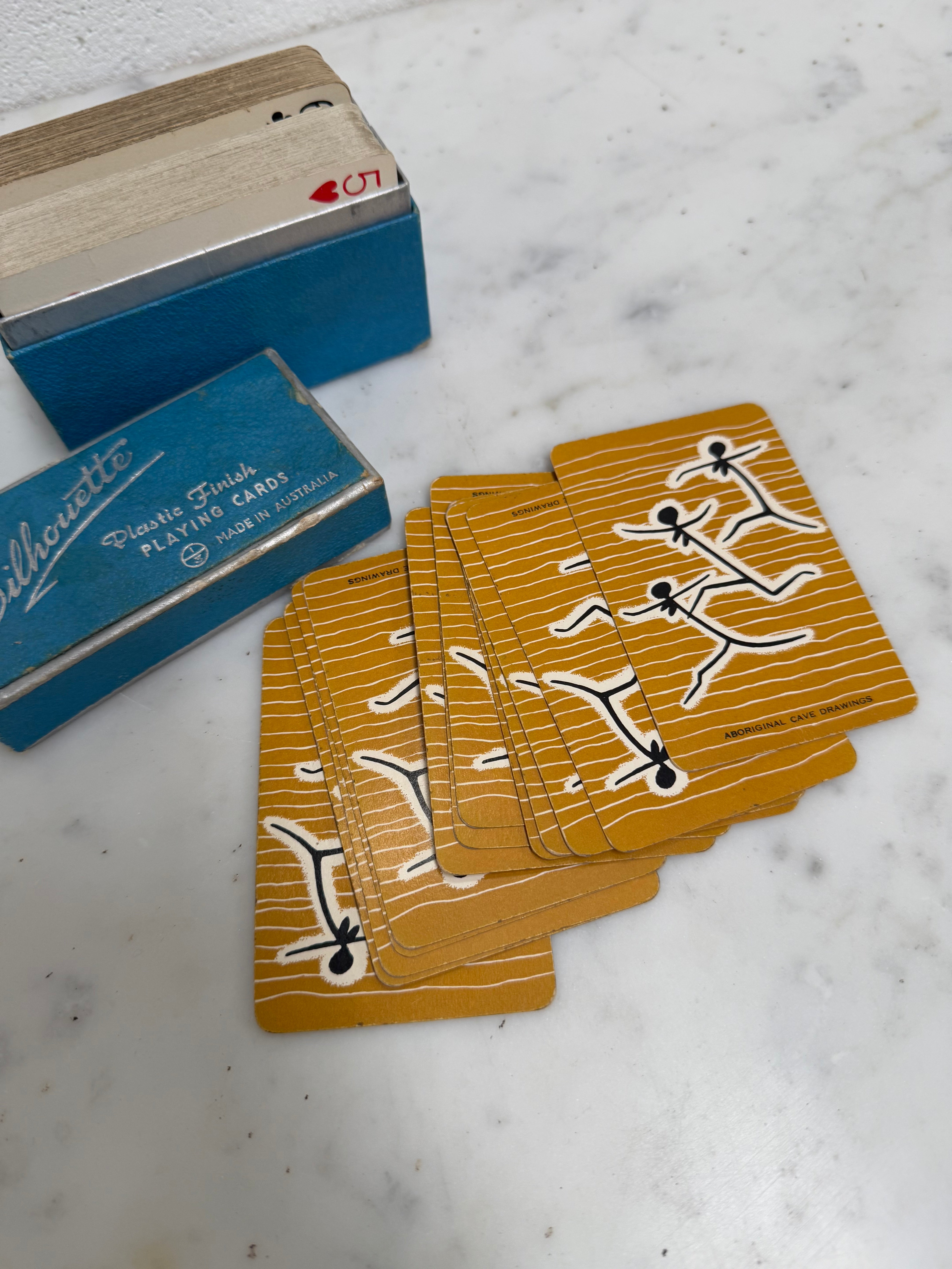 Vintage Australian Playing Cards 'Aboriginal Cave Drawings' | Antique & Vintage | Moonee Ponds Antiques | Australia Wide Delivery