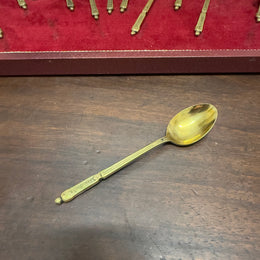 French Set of 12 Vermeil Spoon Set