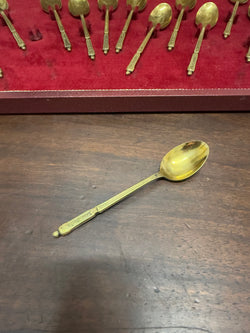 French Set of 12 Vermeil Spoon Set | Antique & Vintage | Moonee Ponds Antiques | Australia Wide Delivery