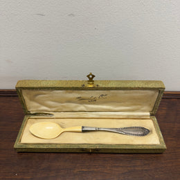 Antique Silver & Ivory French Spoon 'Lyon'