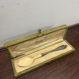 Antique Silver & Ivory French Spoon 'Lyon'