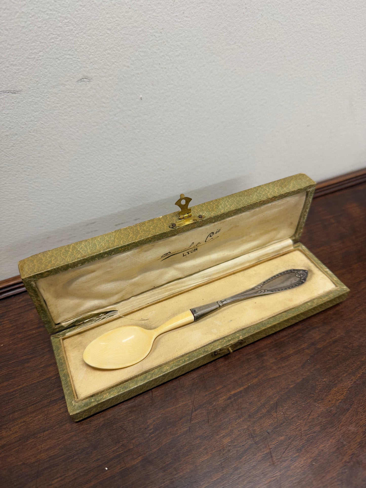 Antique Silver & Ivory French Spoon 'Lyon'