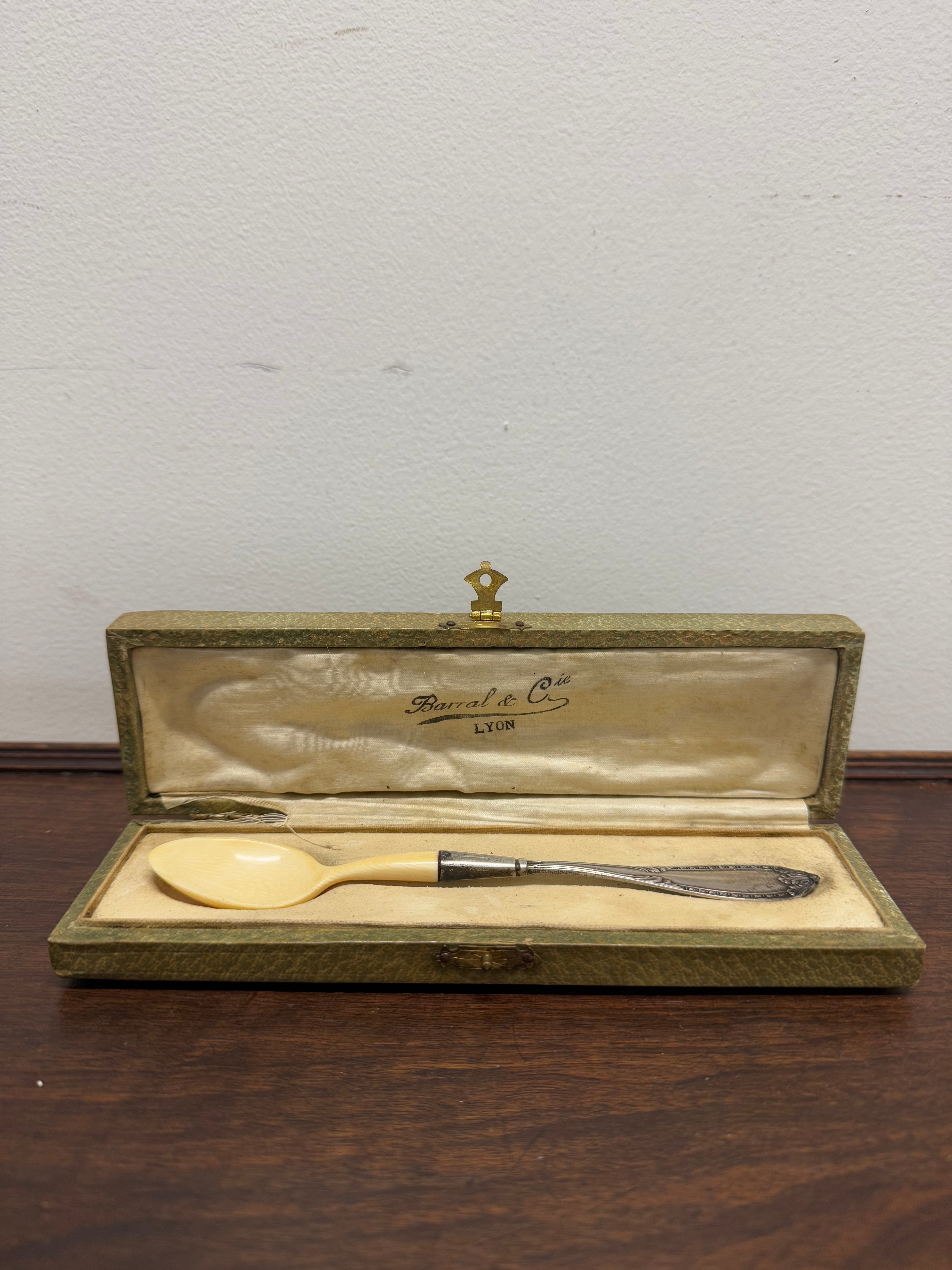 Antique Silver & Ivory French Spoon 'Lyon' | Antique & Vintage | Moonee Ponds Antiques | Australia Wide Delivery