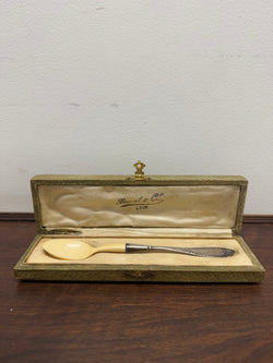 Antique Silver & Ivory French Spoon 'Lyon' | Antique & Vintage | Moonee Ponds Antiques | Australia Wide Delivery