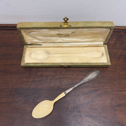 Antique Silver & Ivory French Spoon 'Lyon'