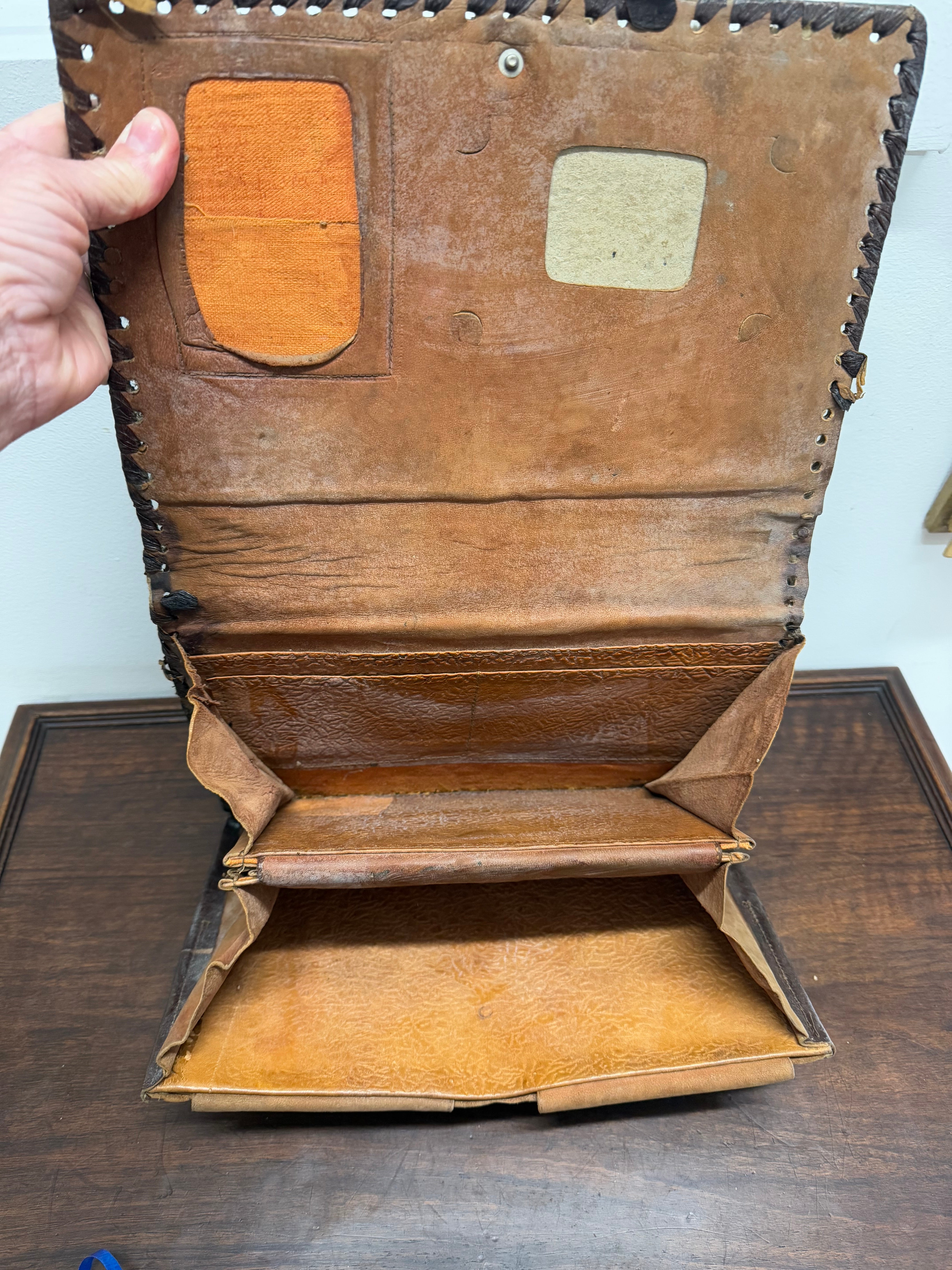 Vintage Hand Made Egyptian Leather Satchel/Case | Antique & Vintage | Moonee Ponds Antiques | Australia Wide Delivery