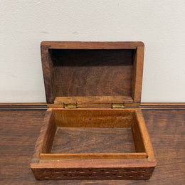 Vintage Hand Carved Trinket Box