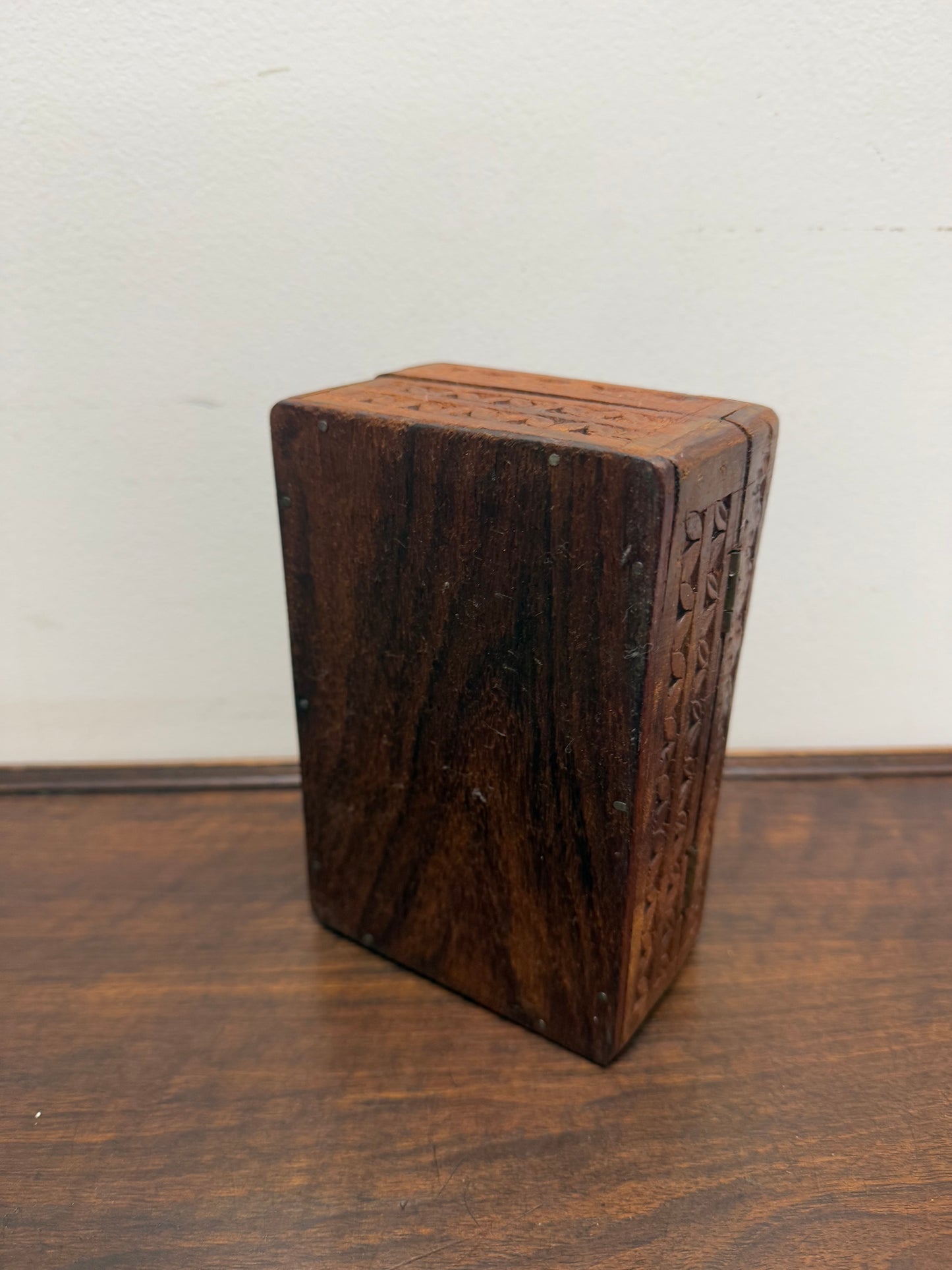 Vintage Hand Carved Trinket Box