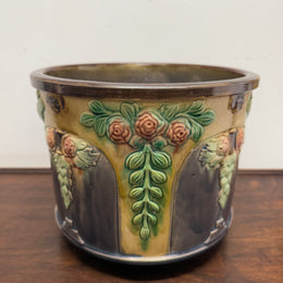 Antique Art Nouveau Style Majolica Jardiniere/Planter