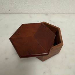 Hexagonal Wooden Trinket Box