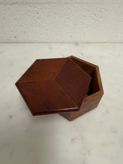 Hexagonal Wooden Trinket Box | Antique & Vintage | Moonee Ponds Antiques | Australia Wide Delivery
