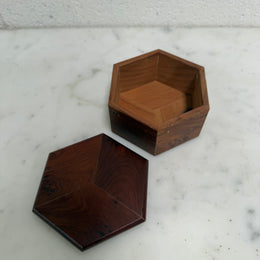 Hexagonal Wooden Trinket Box
