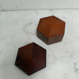 Hexagonal Wooden Trinket Box