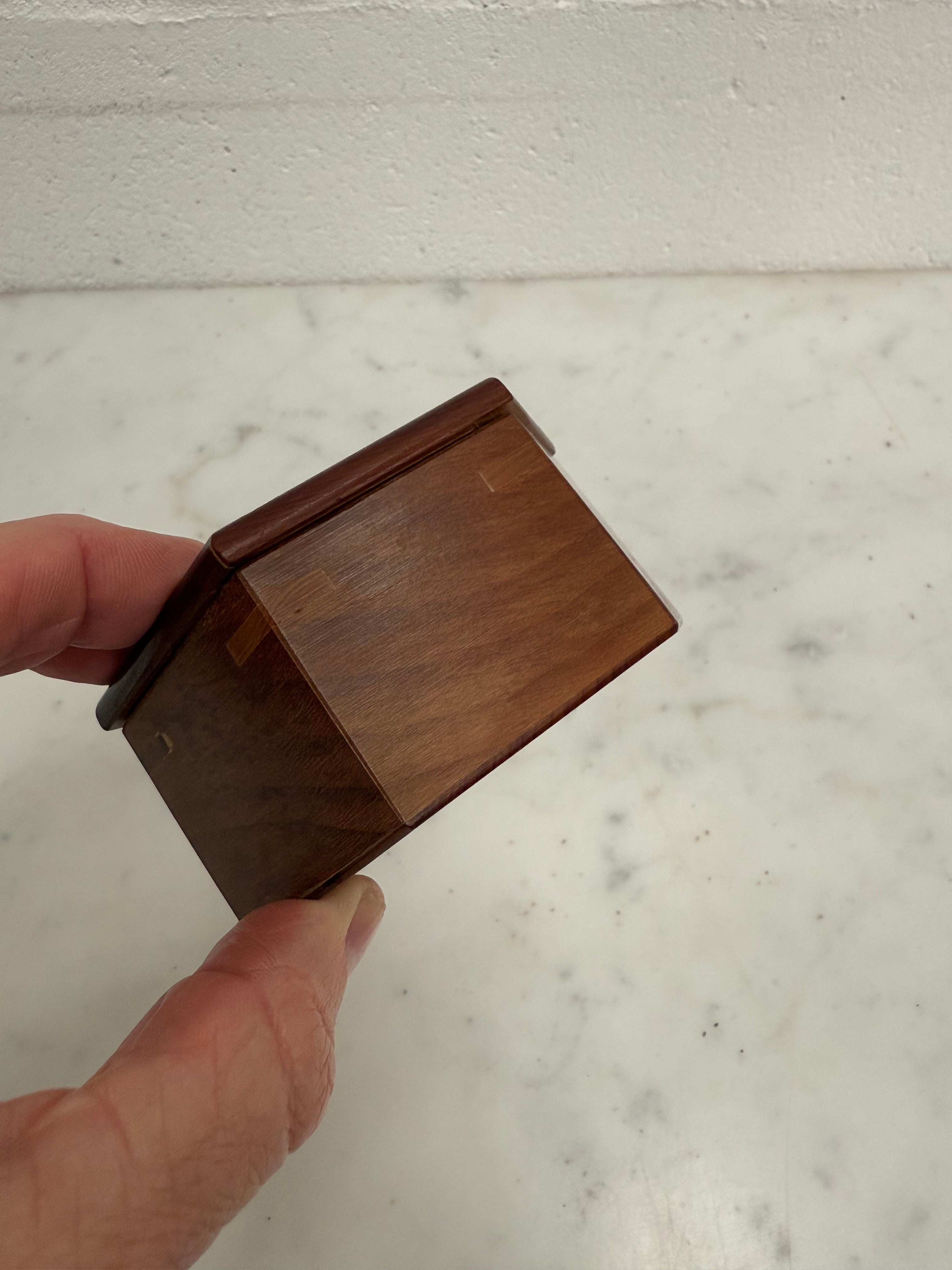 Hexagonal Wooden Trinket Box | Antique & Vintage | Moonee Ponds Antiques | Australia Wide Delivery
