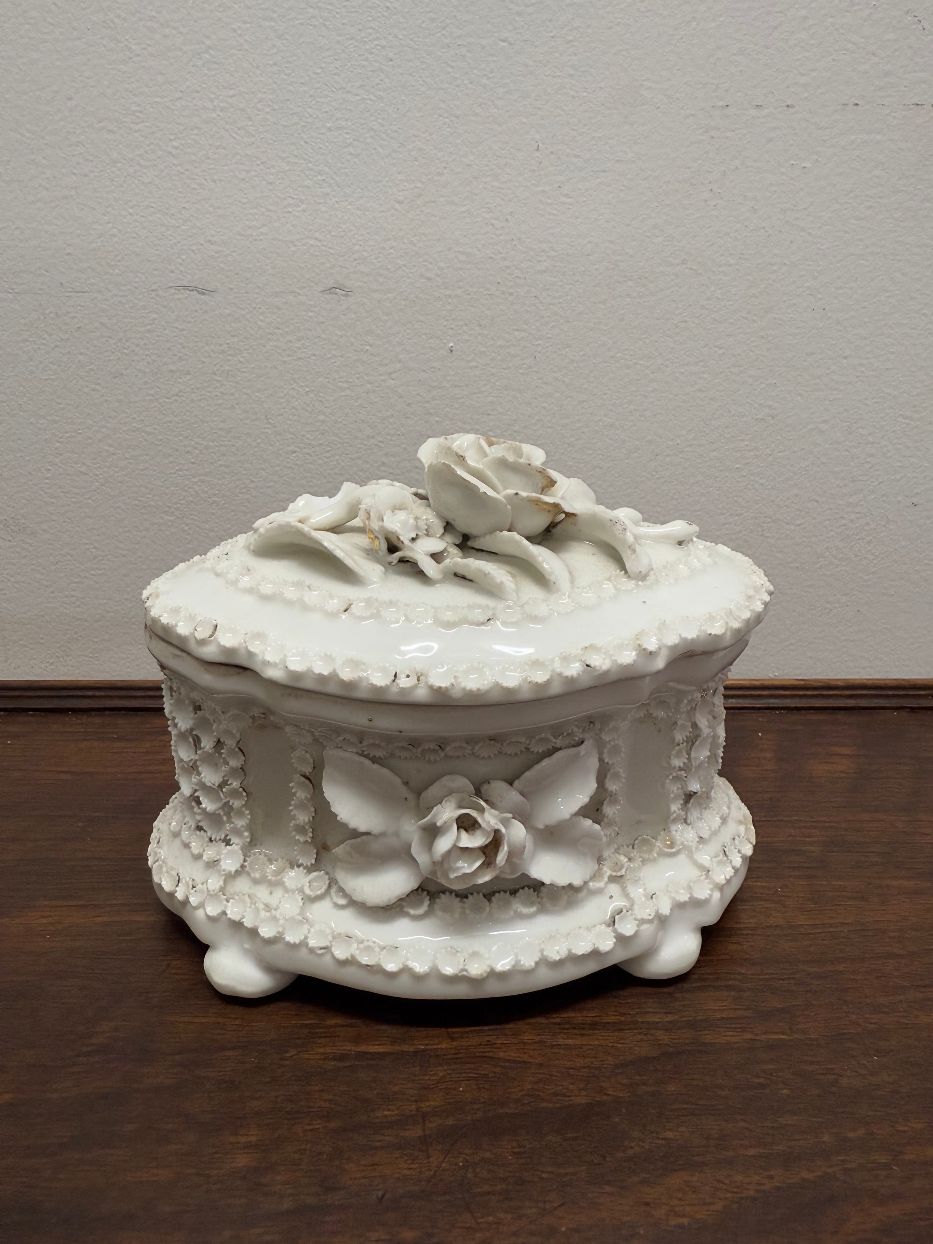 Rare German Fairing Porcelain Trinket Box | Antique & Vintage | Moonee Ponds Antiques | Australia Wide Delivery