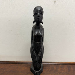 Vintage Hand Carved Ebony Wooden Statue