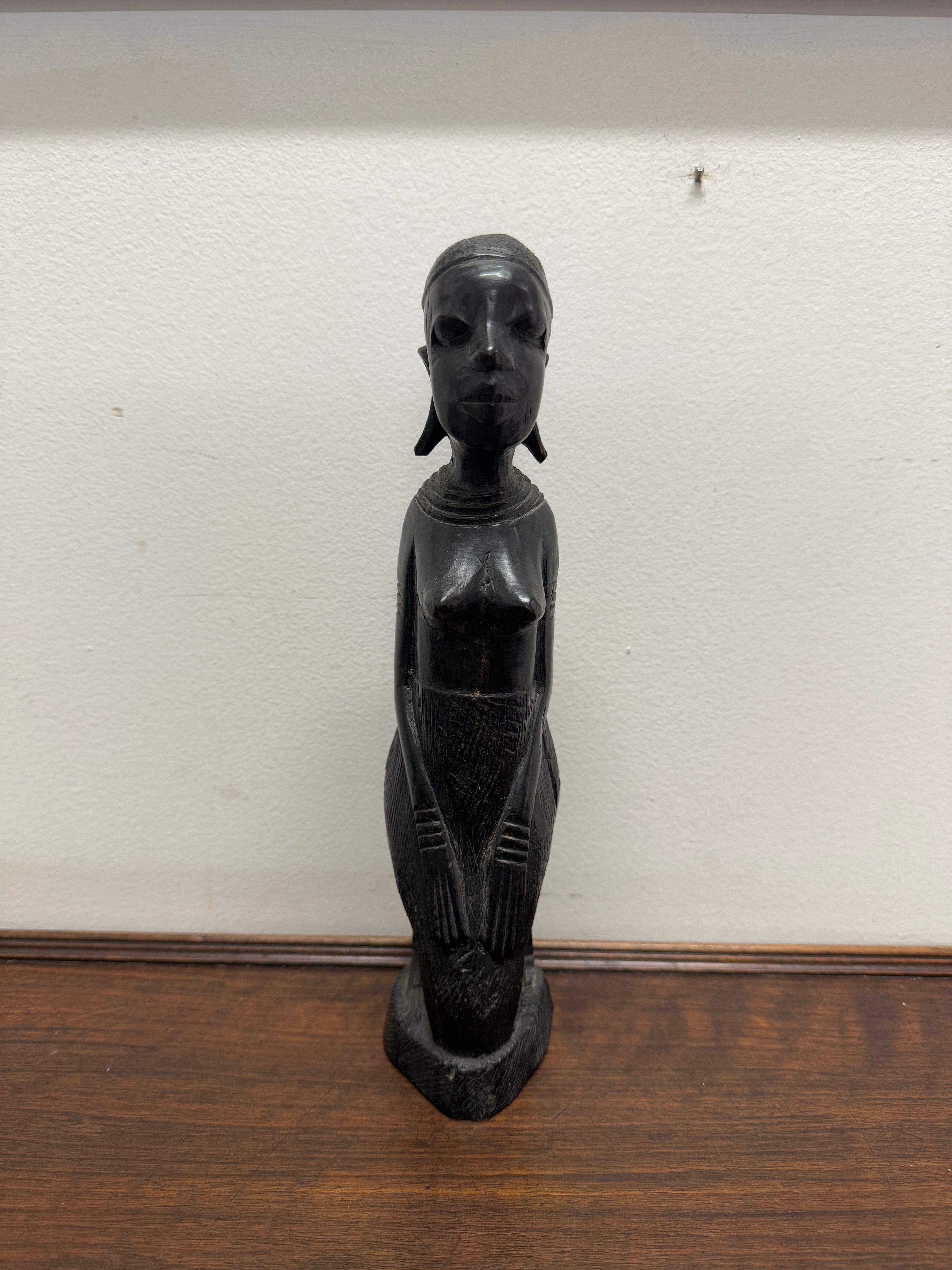 Vintage Hand Carved Ebony Wooden Statue | Antique & Vintage | Moonee Ponds Antiques | Australia Wide