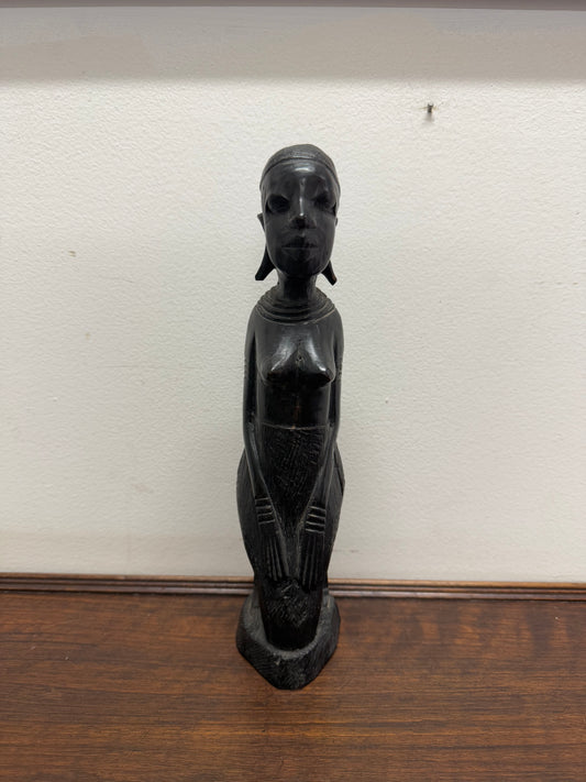 Vintage Hand Carved Ebony Wooden Statue