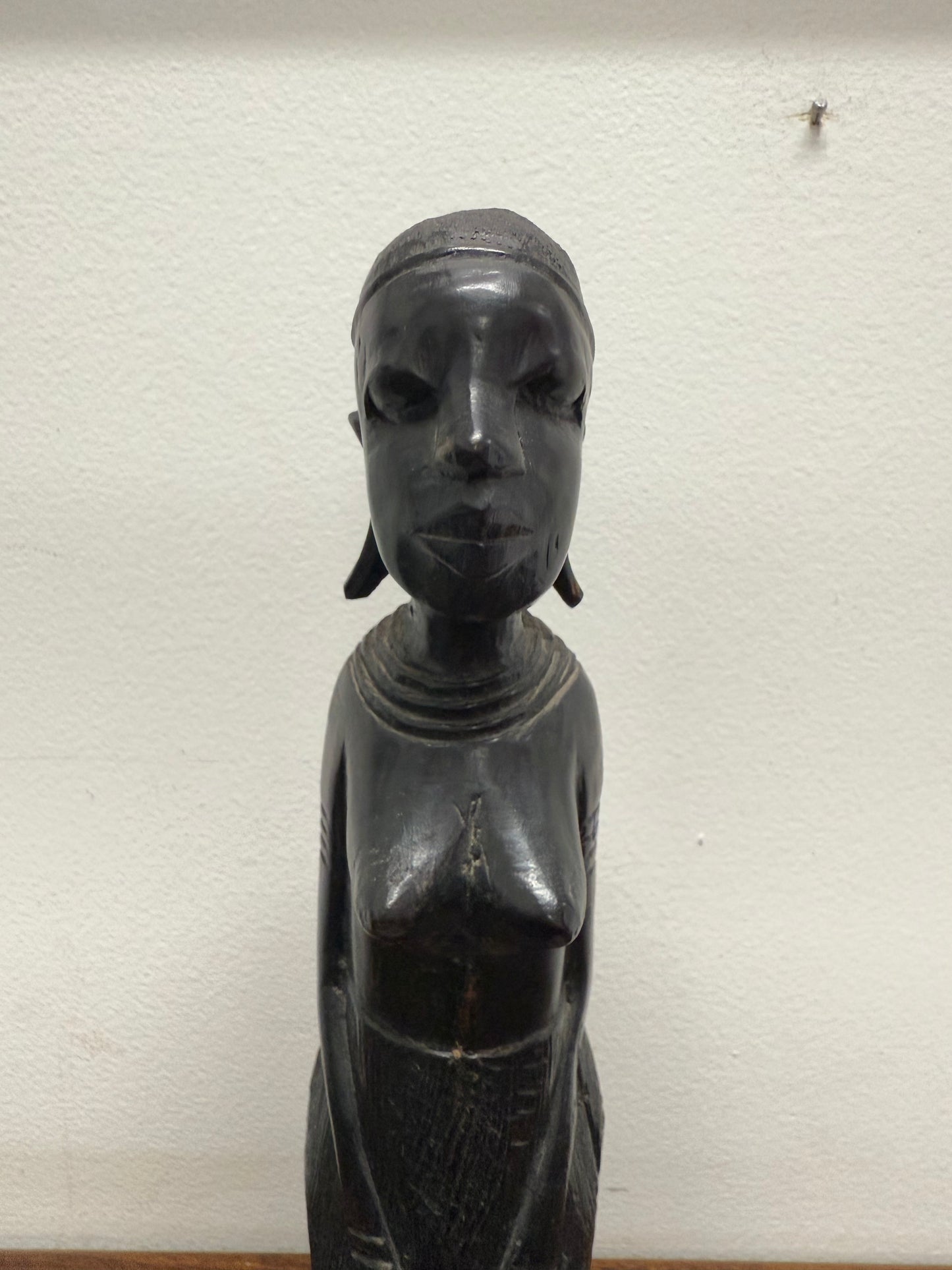 Vintage Hand Carved Ebony Wooden Statue