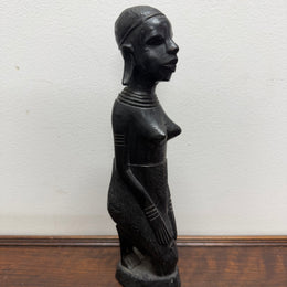 Vintage Hand Carved Ebony Wooden Statue
