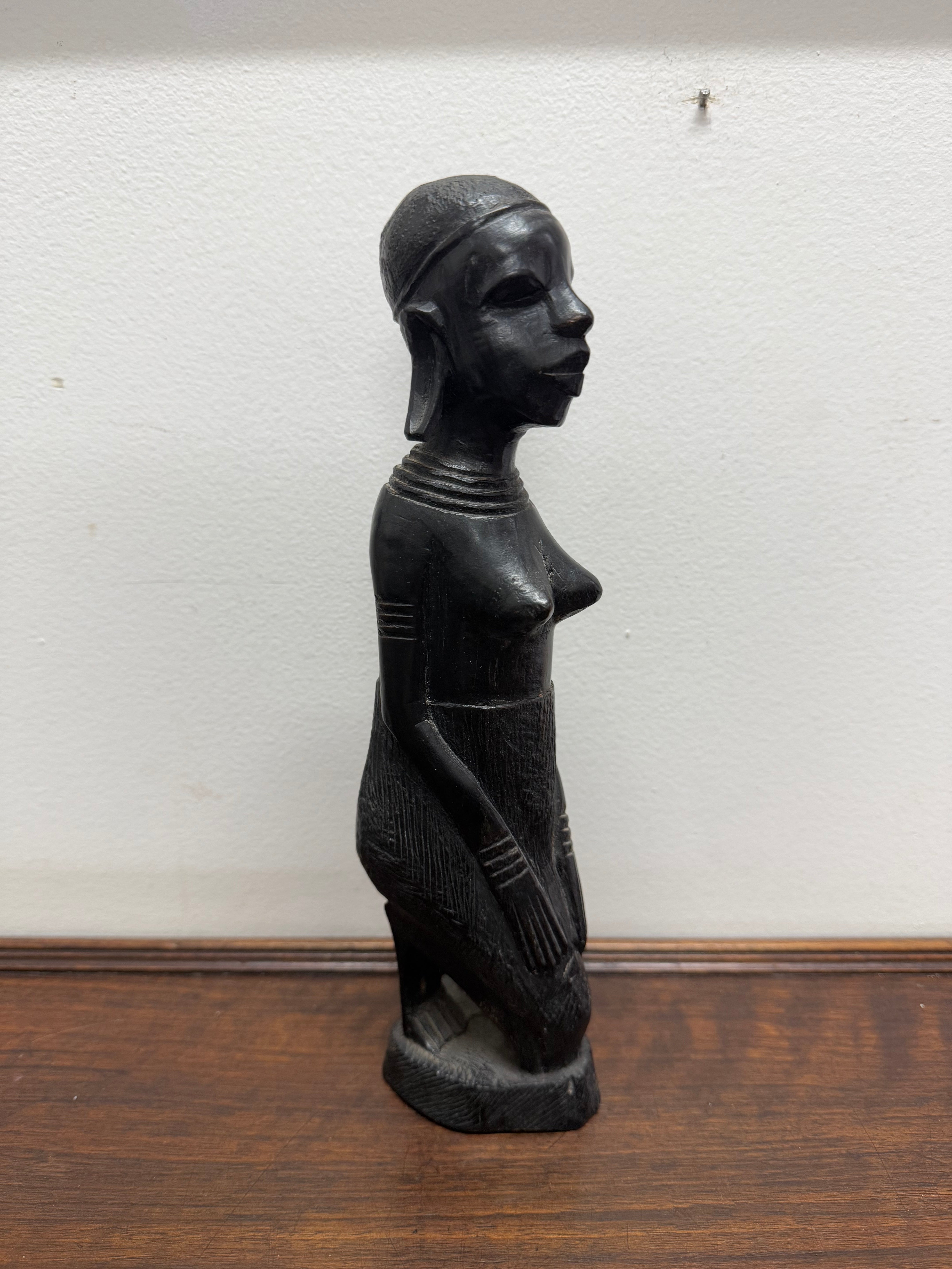 Vintage Hand Carved Ebony Wooden Statue | Antique & Vintage | Moonee Ponds Antiques | Australia Wide