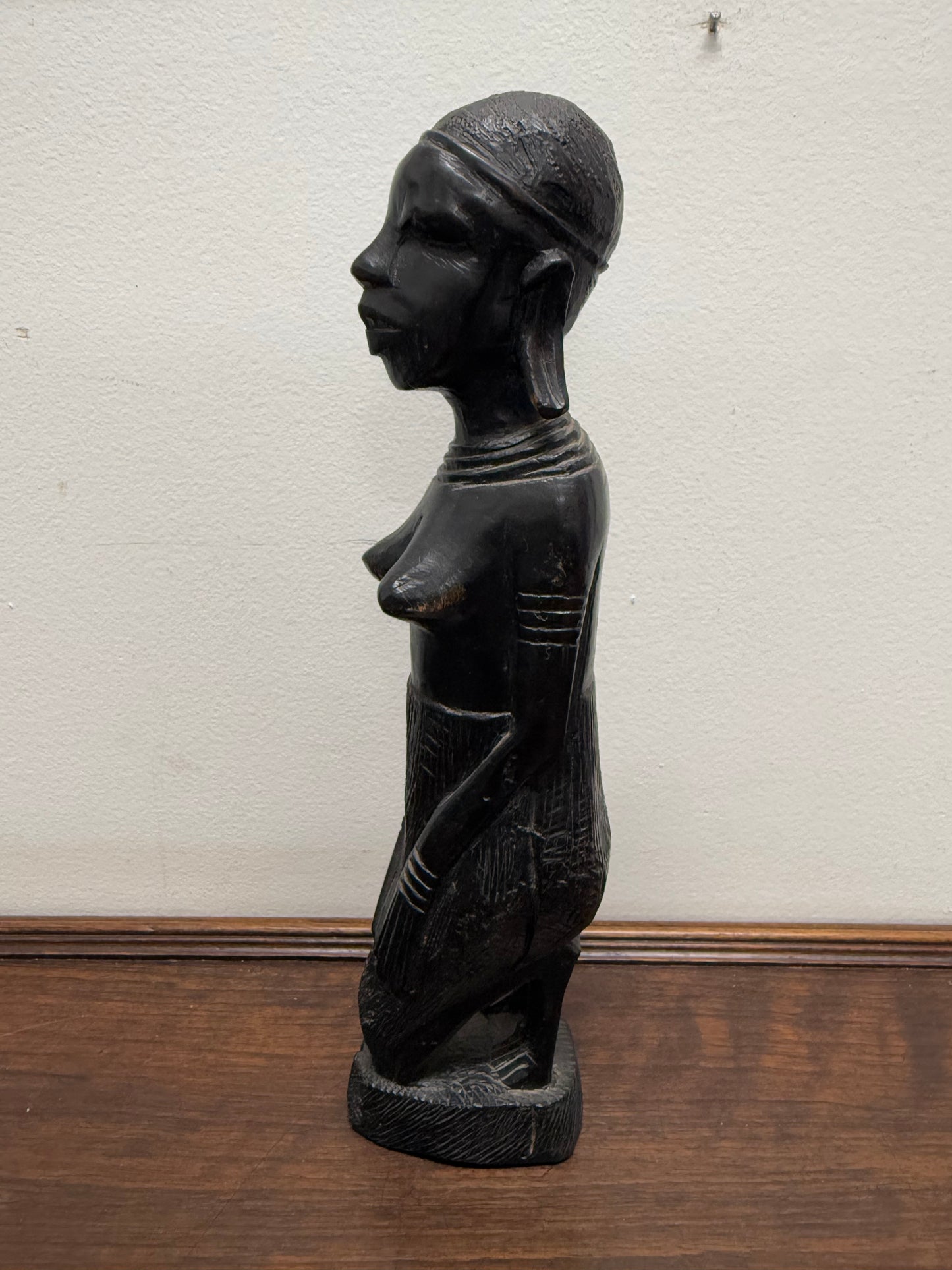 Vintage Hand Carved Ebony Wooden Statue