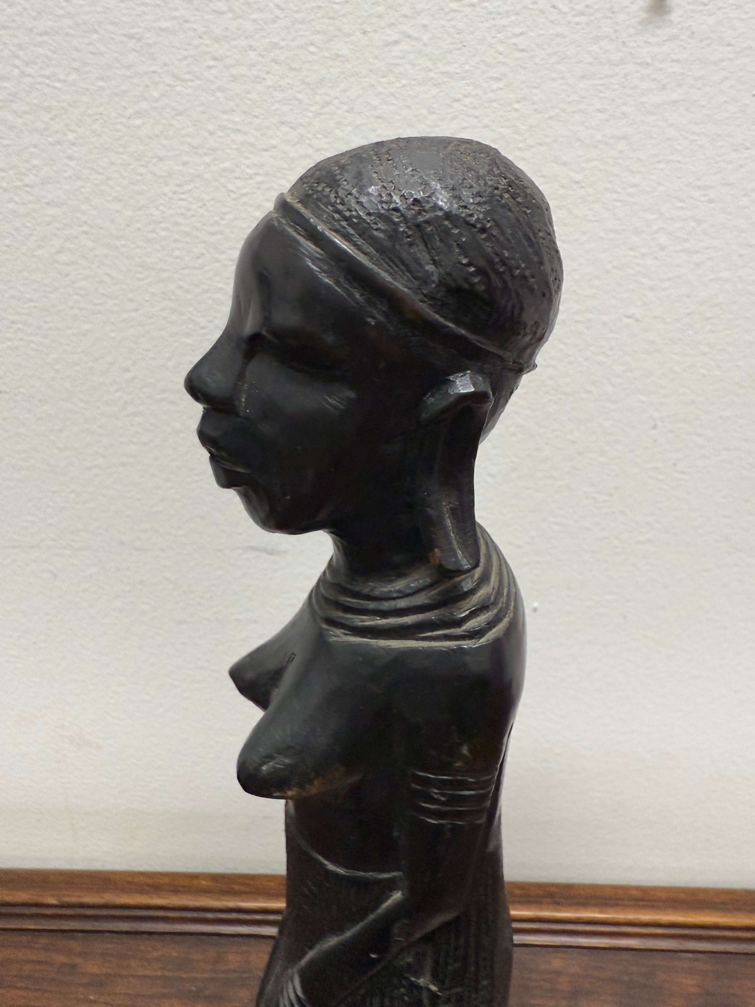Vintage Hand Carved Ebony Wooden Statue | Antique & Vintage | Moonee Ponds Antiques | Australia Wide