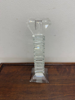 Vintage Medium Art Deco Revival Crystal Glass Candlestick | Antique & Vintage | Moonee Ponds Antiques | Australia Wide Delivery