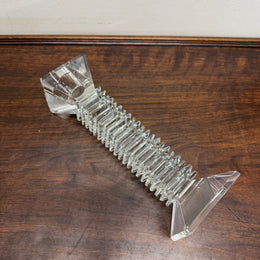 Vintage Medium Art Deco Revival Crystal Glass Candlestick