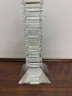 Vintage Large Art Deco Revival Crystal Glass Candlestick | Antique & Vintage | Moonee Ponds Antiques | Australia Wide Delivery