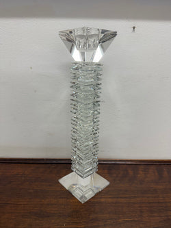 Vintage Large Art Deco Revival Crystal Glass Candlestick | Antique & Vintage | Moonee Ponds Antiques | Australia Wide Delivery