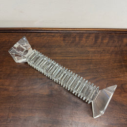 Vintage Large Art Deco Revival Crystal Glass Candlestick