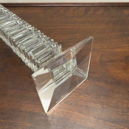 Vintage Large Art Deco Revival Crystal Glass Candlestick